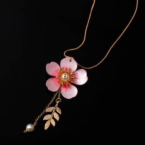 Sakura spring drop neckalce