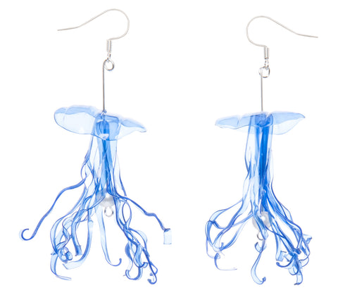 Upcycle with Jing recycled plastic jellyfish earrings