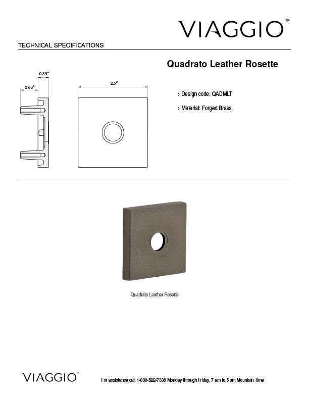 Quadrato Motivo Leather Technical Specifications