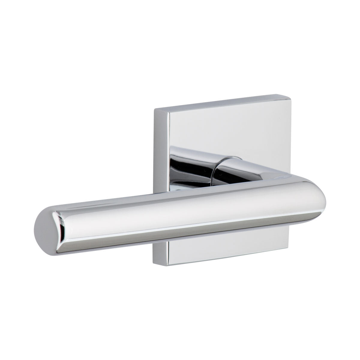 Quadrato Rosette with Moderno Lever in Bright Chrome - Viaggio Hardware product image