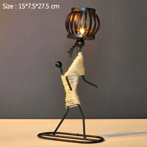 Metal Woman Candle Holder