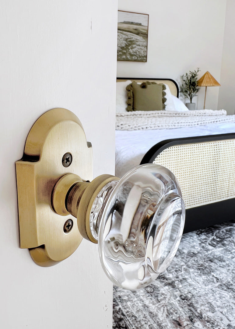 Kathryn Packard Bedroom Door with Nostalgic Door Hardware