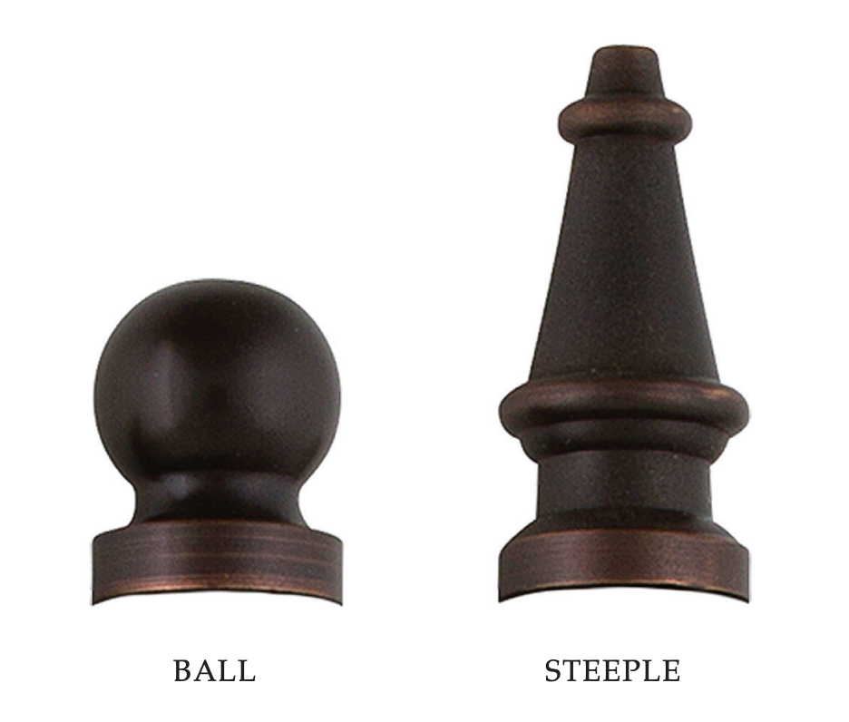 hinge finials ball steeple tip