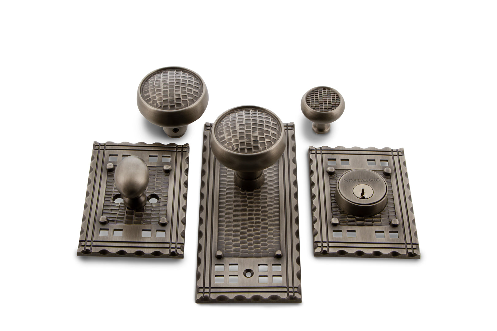 traditional craftsman collection classic Nostalgic Warehouse vintage inspired brass antique pewter door hardware