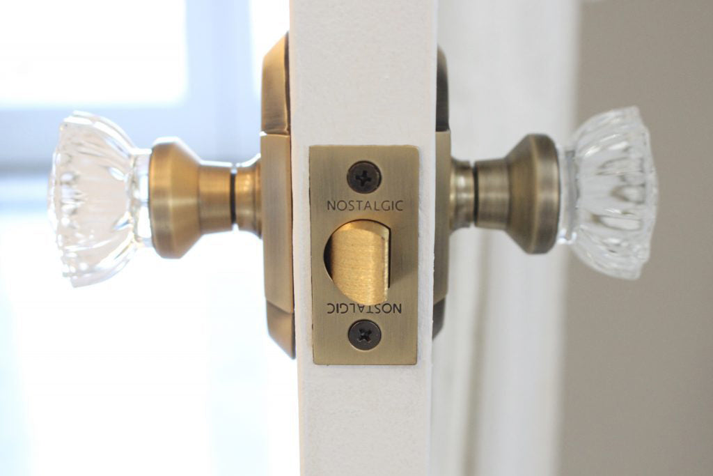 brass hardware crystal knob