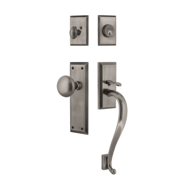 New York Handleset with S-Grip in Antique Pewter