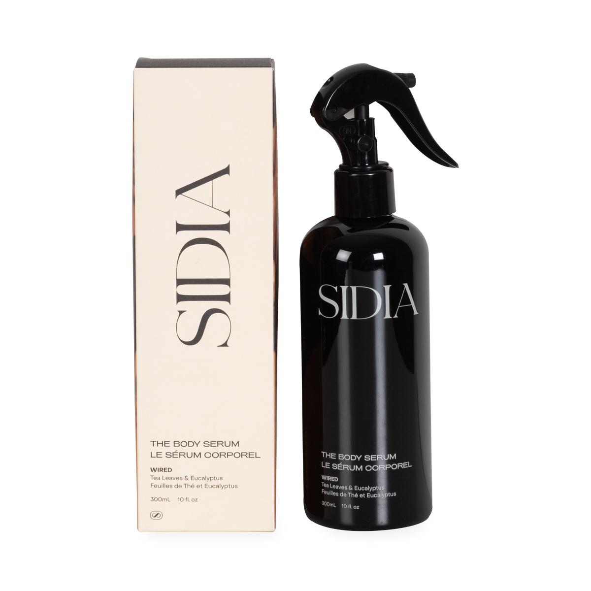This lightweight, plant-based body serum delivers lasting hydration in a spray bottle for effortless application.