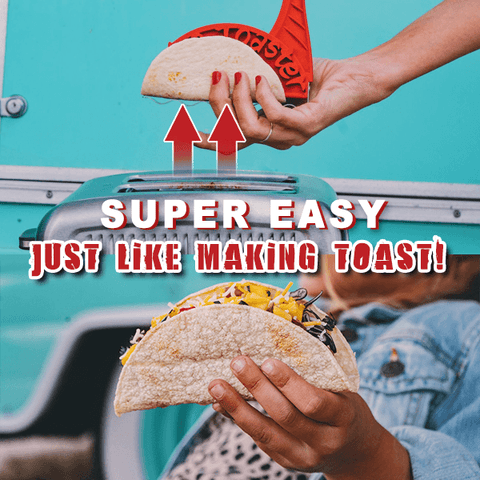 THE ORIGINAL Taco Toaster, 2 Healthy Taco Shell Makers, Crispy Healthy Tacos Shells Right From Your Toaster