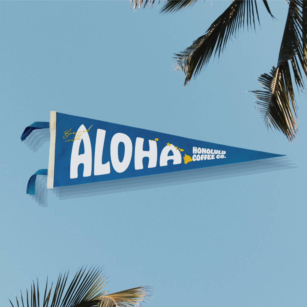 Blue Aloha Pennant