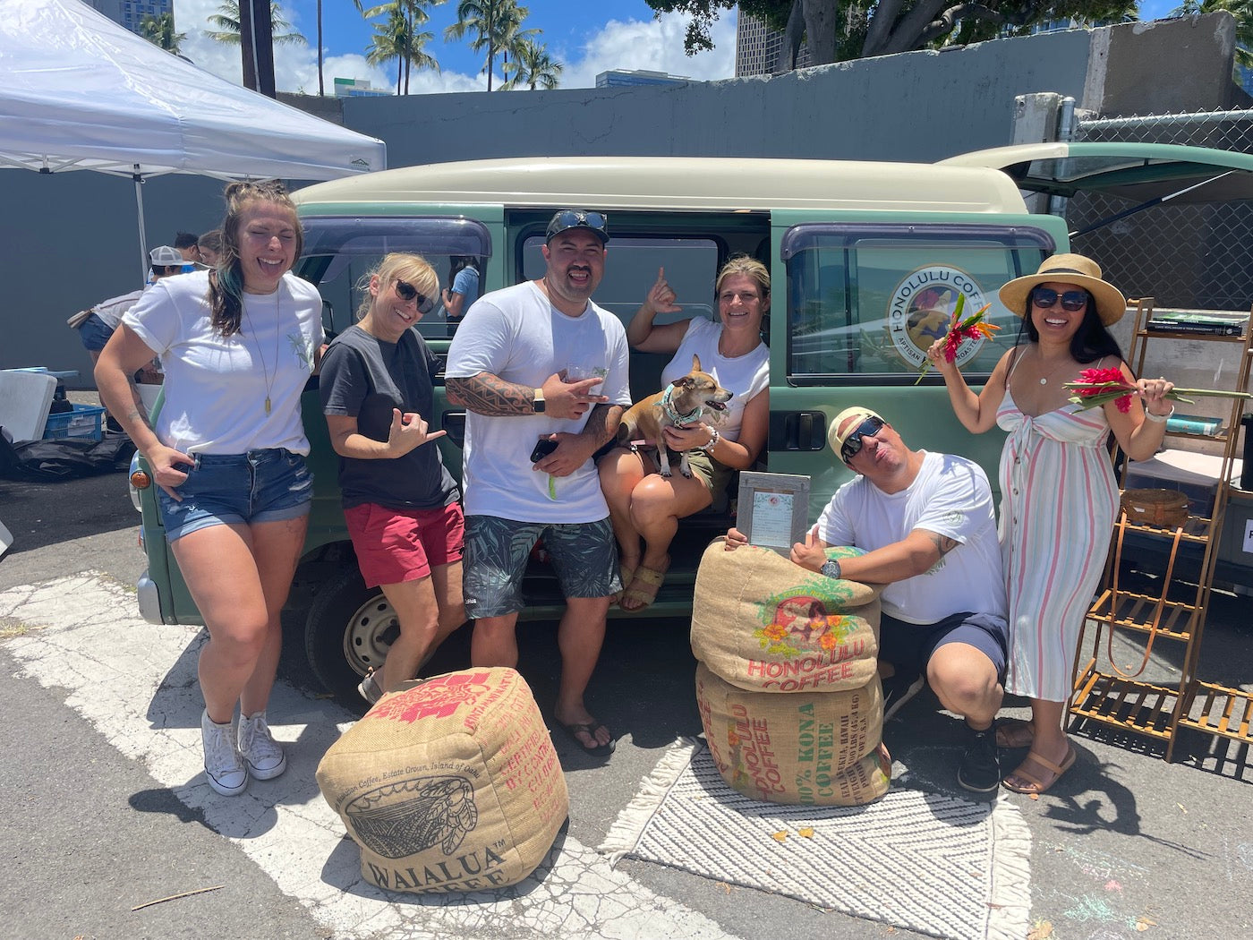 The Honolulu Coffee team at the Farmer's Market