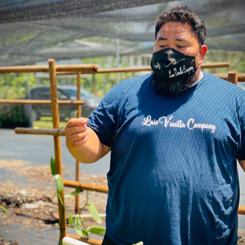 Saili Levi, the owner and farmer of Laie Vanilla Company