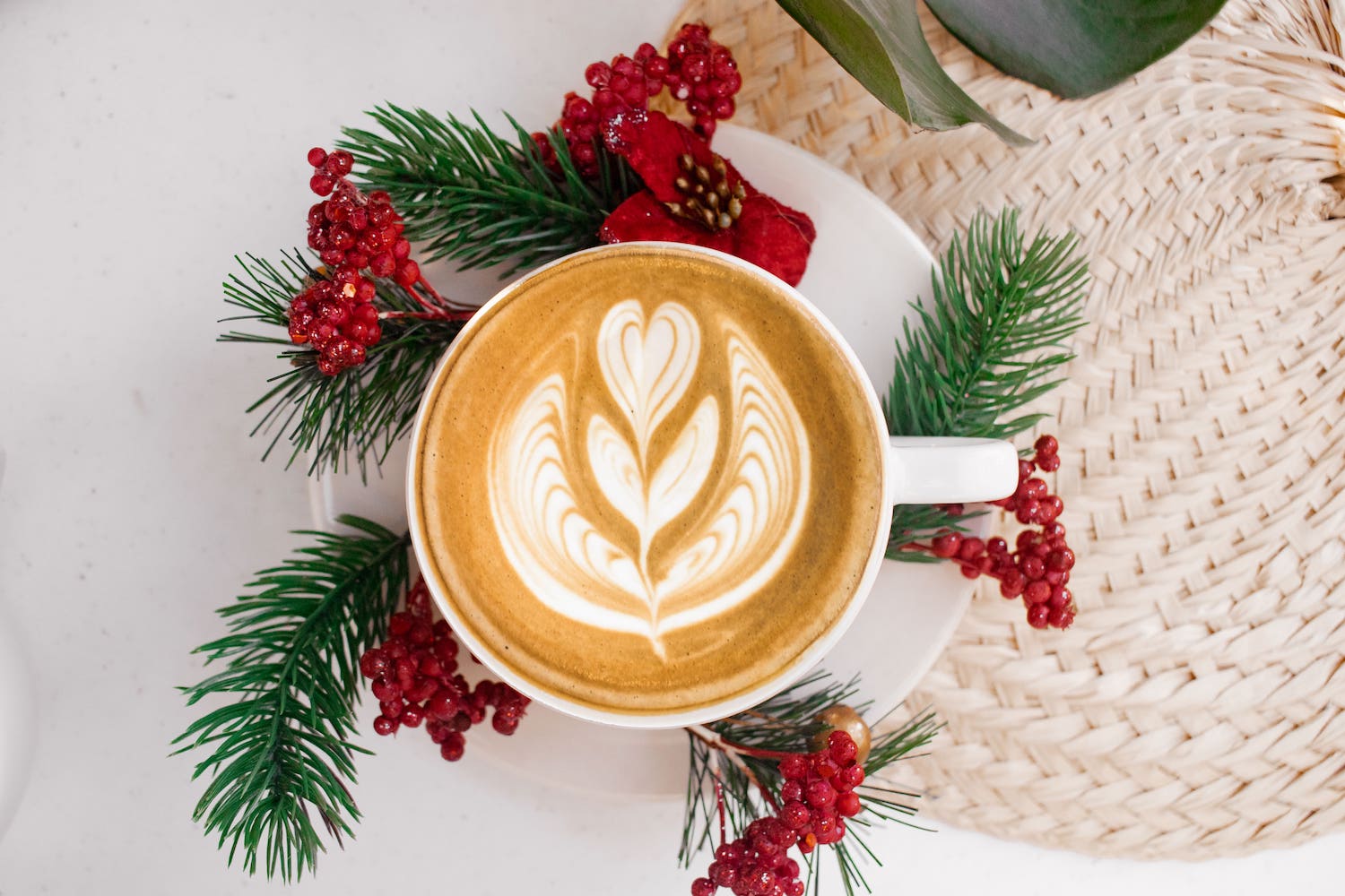 Honolulu Coffee seasonal drink: White Chocolate Peppermint Latte