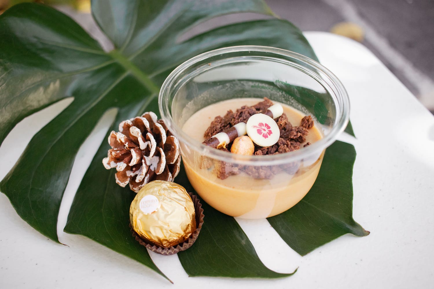 Honolulu Coffee seasonal menu item: Hazelnut Panna Cotta