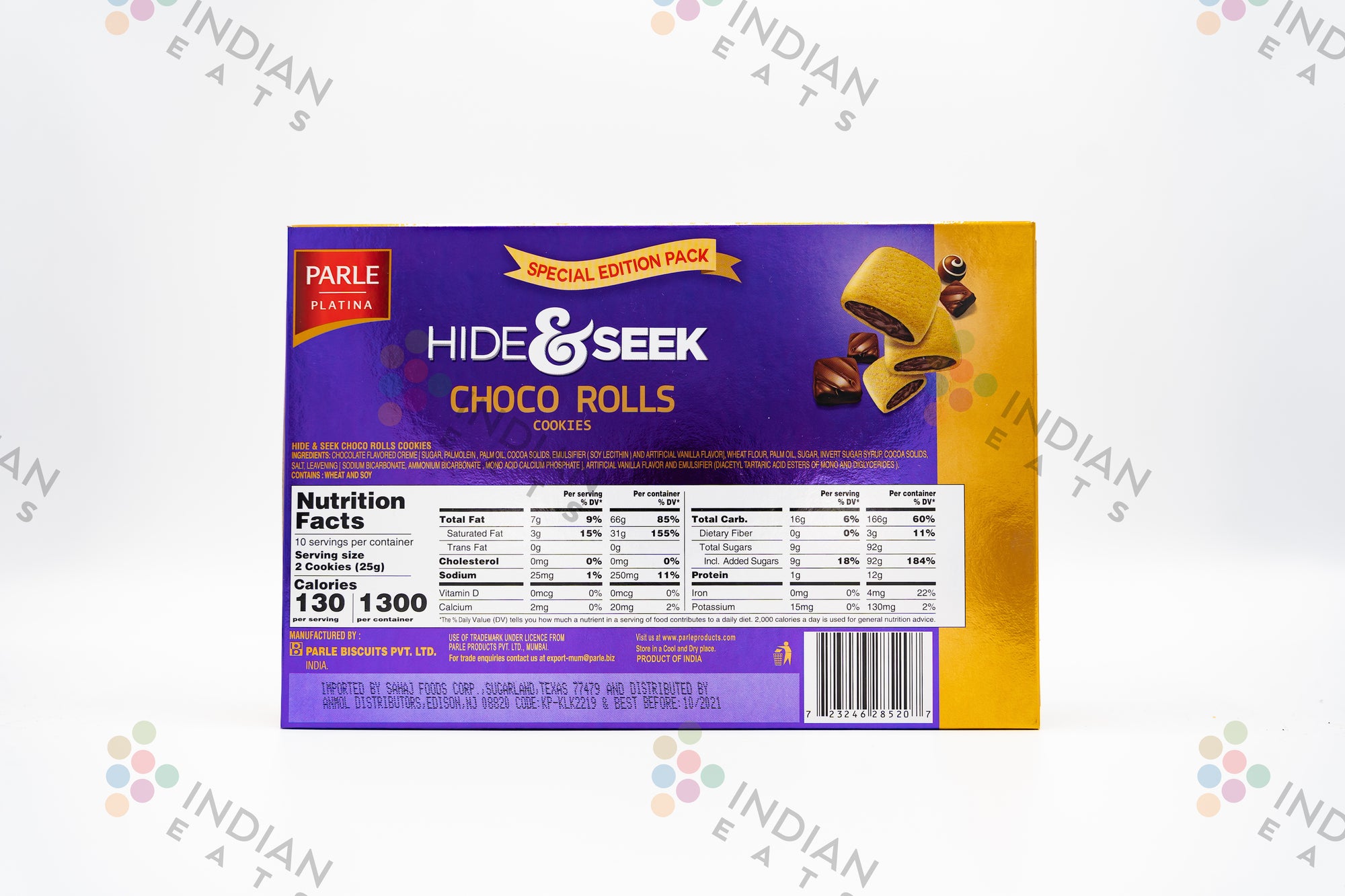 Parle Hide Seek Choco Rolls Cookies Indian Eats