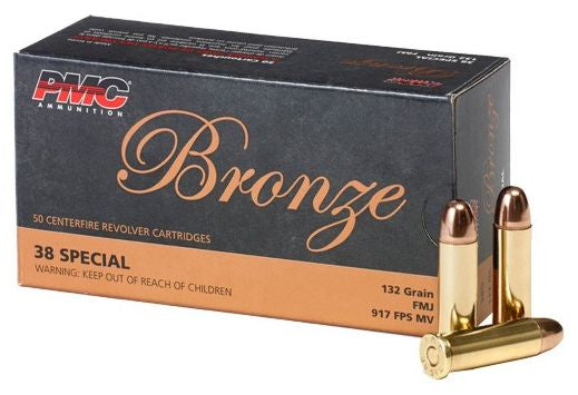 PMC AMMO .38 SUPER +P 130GR. FMJ 50 rounds per box