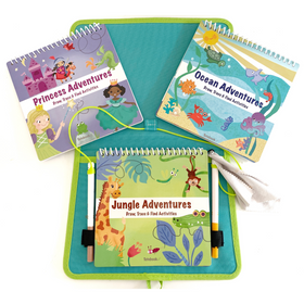 Totebook Kids' Travel Dry Erase Activity Kit - Jungle + Ocean : Target