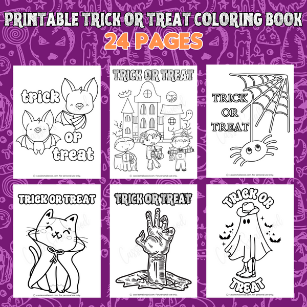 Printable Halloween Coloring Book (37 Pages) – Cassie Smallwood