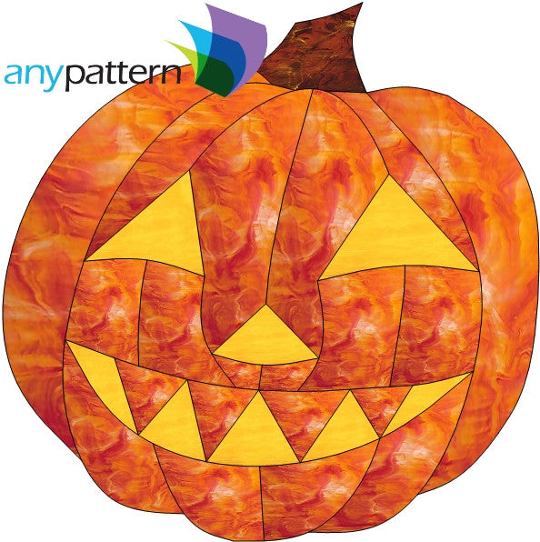 Halloween Pumpkin Stained Glass Pattern – anypattern.com