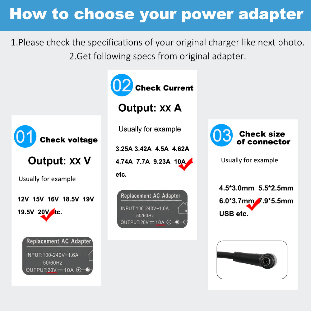  20V 10A 200W AC Adapter Charger ADP-200JB D Compatible