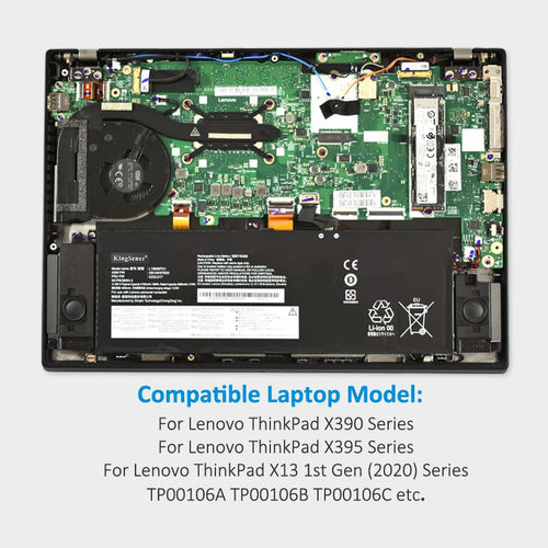 Kingsener L18M6PD1 ノートパソコンのバッテリー交換用 Lenovo ThinkPad X390 X395 X13 第 1  世代シリーズ 02DL017 SB10K97655 02DL018 L18M6PD2 SB10K97656 02DL019 L18C6PD1 ...