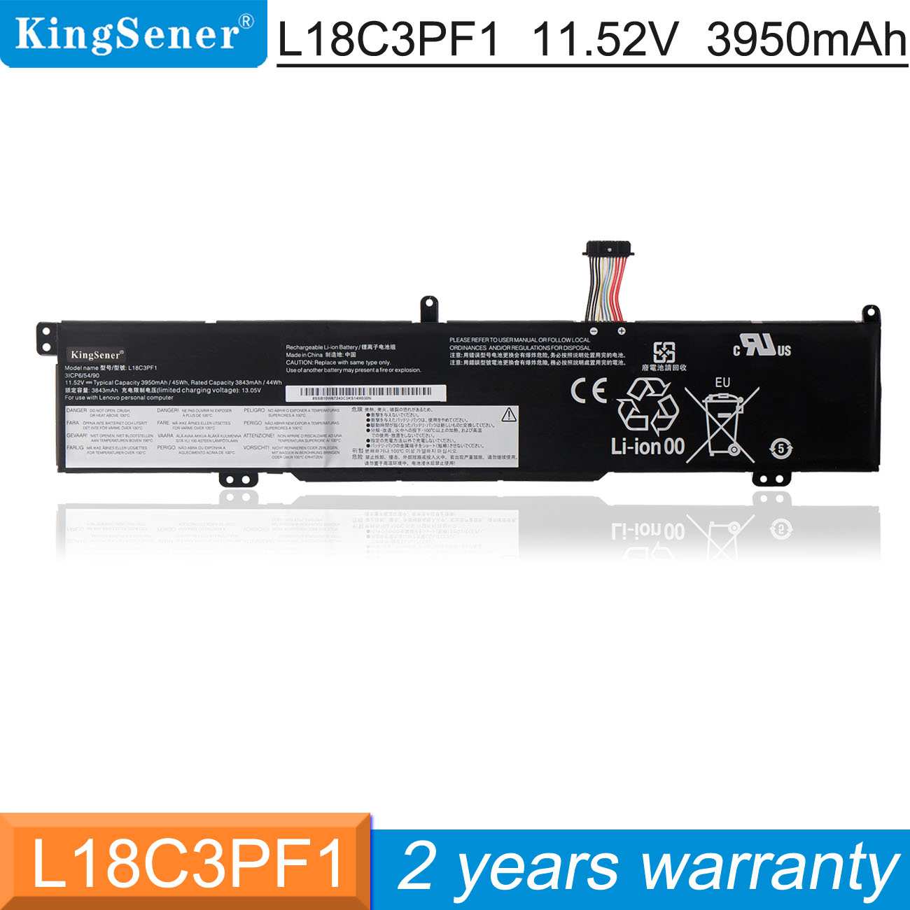 Kingsener L18C3PF1 L18M3PF1 Battery For Lenovo Ideapad 3950mAh 3