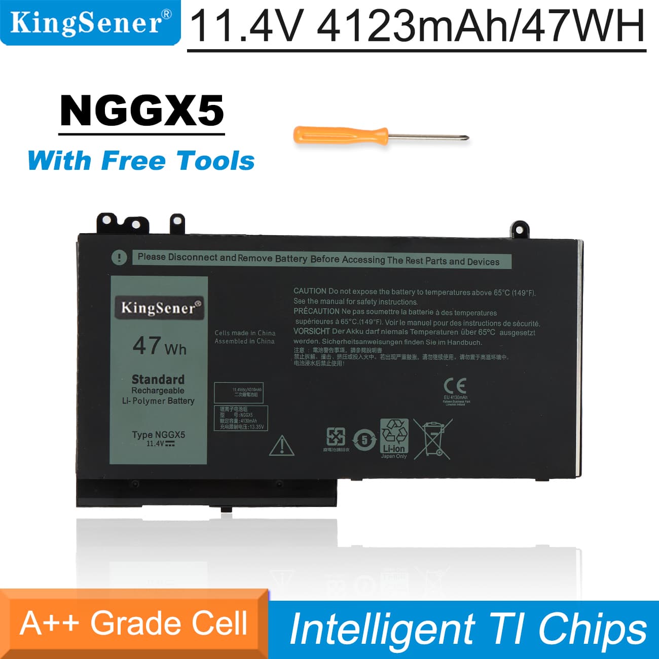 KingSener NGGX5 ノートパソコンのバッテリー Dell Latitude E5270 E5470 E5570 M3510 JY8D6  954DF 0JY8D6 11.4V 47WH