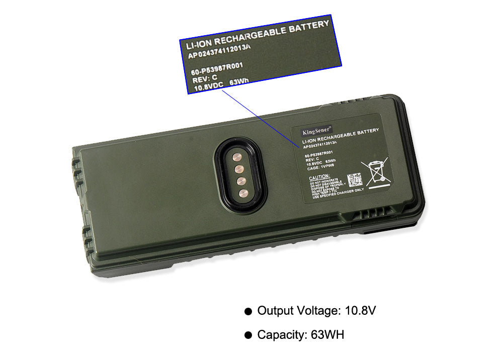 Kingsener AN/PRC-154A walkie-talkie battery For Rifleman Radio LI-ION  RECHARGEABLE BATTERY P/N 1600811-1 AA3 AP024551112013A 60-P53987R001 1VPW8