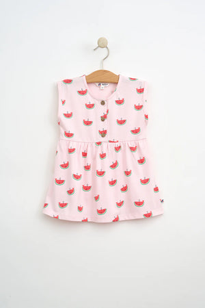 Batela Sleeveless Baby Dress in Watermelon Whales - Lively Kids