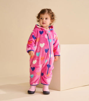 Hatley Baby Girls Hearts Fleece Suit - Lively Kids