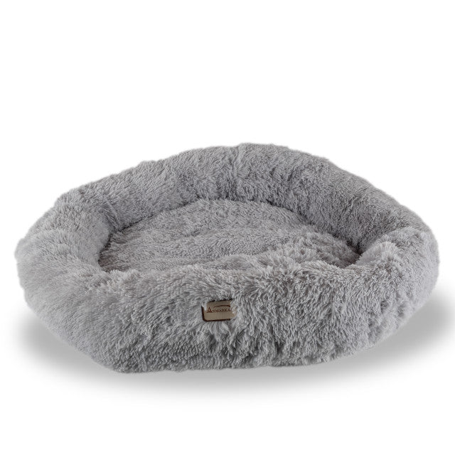 Armarkat Extra Large Fluffy Round Cat Bed - Gray