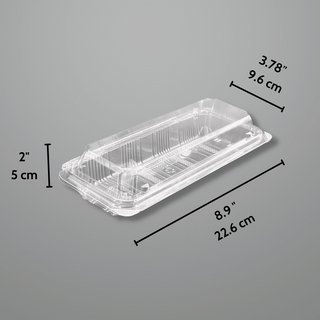 Sugarfiber™ 8x8 inch 3 Compartment Square Hinged Container