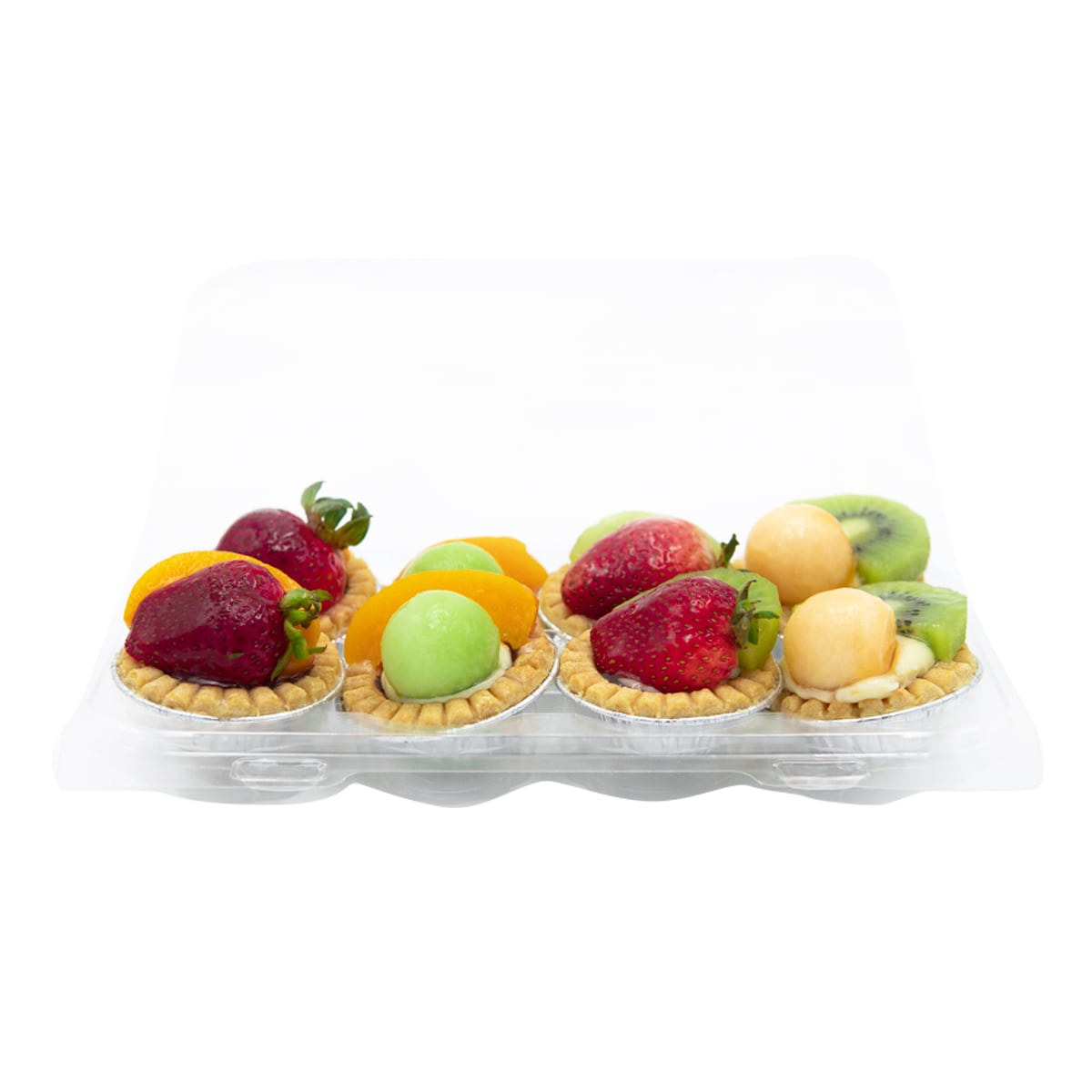F1380 PET | 8 Egg Tart Clear Rectangular Hinged Container - Image 6