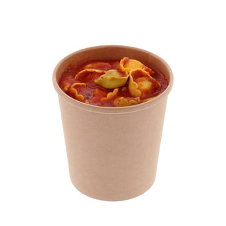 ECO Friendly Kraft Paper Food/Soup Container with Lid (Pack of 500