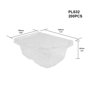 Prep & Savour Dedrian 32 oz Clear PET Plastic Salad Container with