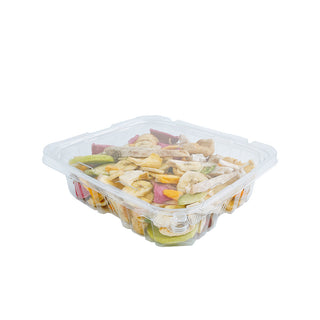 1,000ml 3 Compartment Quality Hinged Lid Salad Container