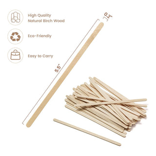 7.5 Disposable Compostable Wooden Coffee Stir Stick - 1000 Pcs