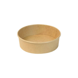 44 oz Round Kraft Paper Bowl With Plastic Lid [300 Pack]