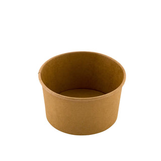 Paper Soup Bowl with Lid Kraft PP 16 Oz/473ml (500 Units)