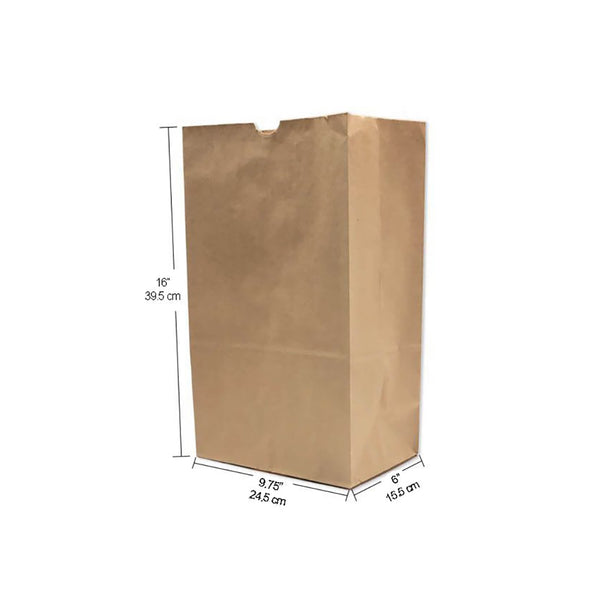 JH-KB50LB1-8 | Recyclable Kraft Paper Bag With No Handle | 9.75x6x16