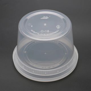 16 oz Plastic Soup Container With Lids To Go 240 Set