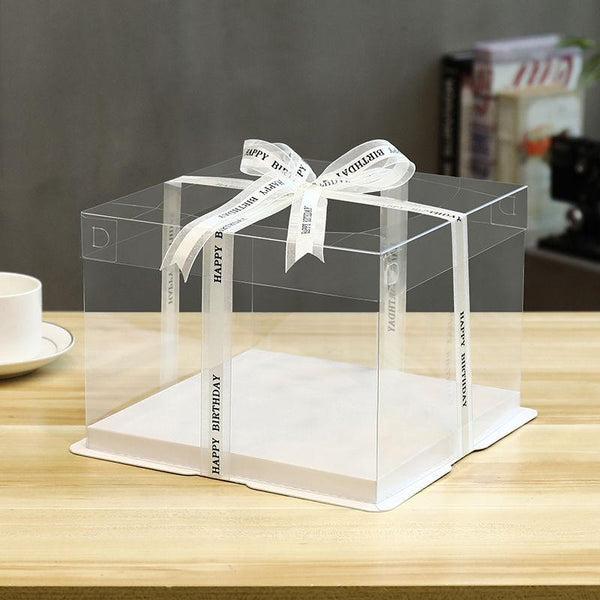 Plastic Ultra Clear Cake Box W/ Clear Lid | HD Bio Packaging