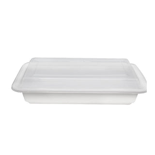 32oz Black Microwavable Food Storage Rectangular Container with Lids –  EcoQuality Store