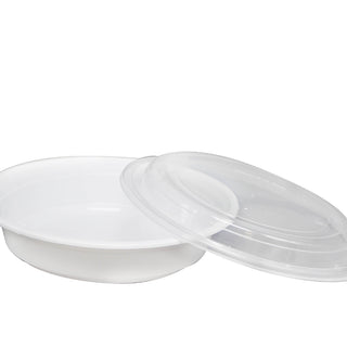 32-oz Microwave Round Container with Lid - 150 Pack (260672)