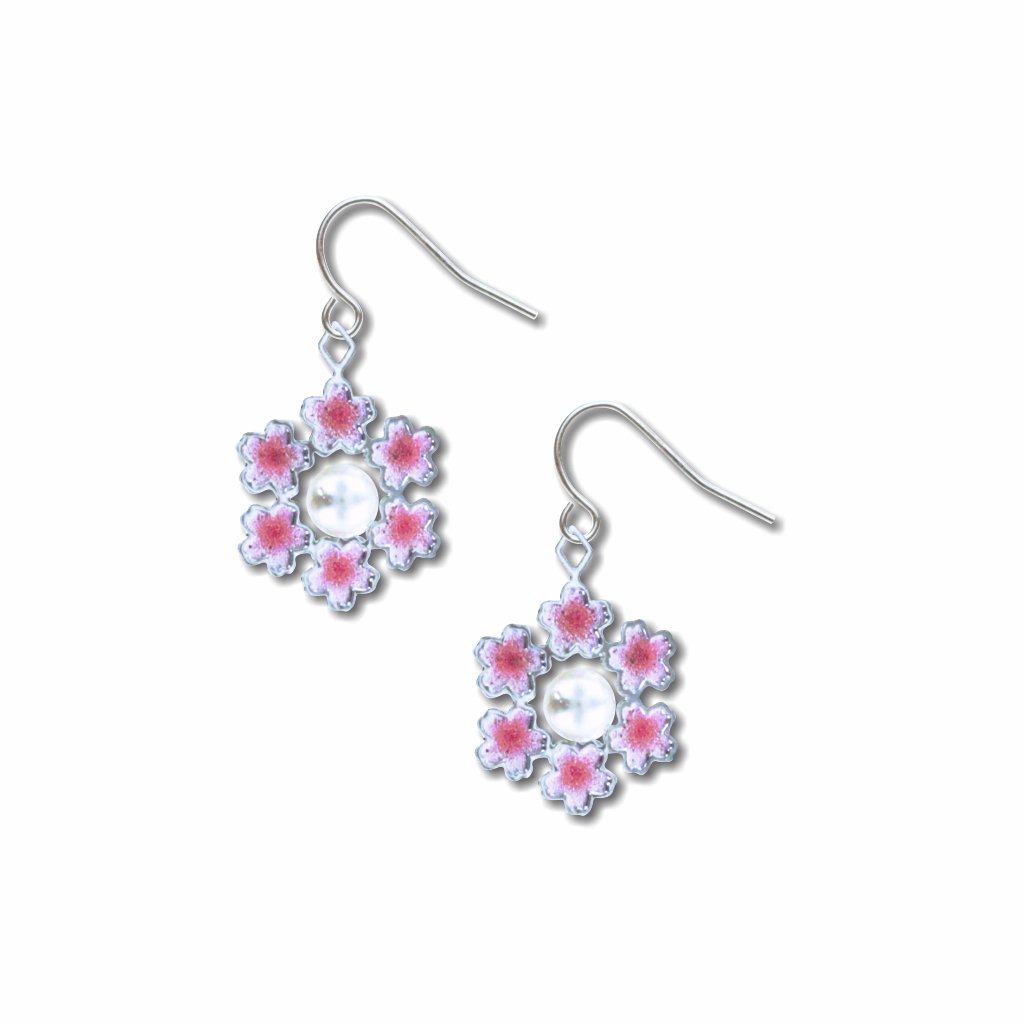 Tiffany Stained Glass Clematis Earrings — The Heritage Society