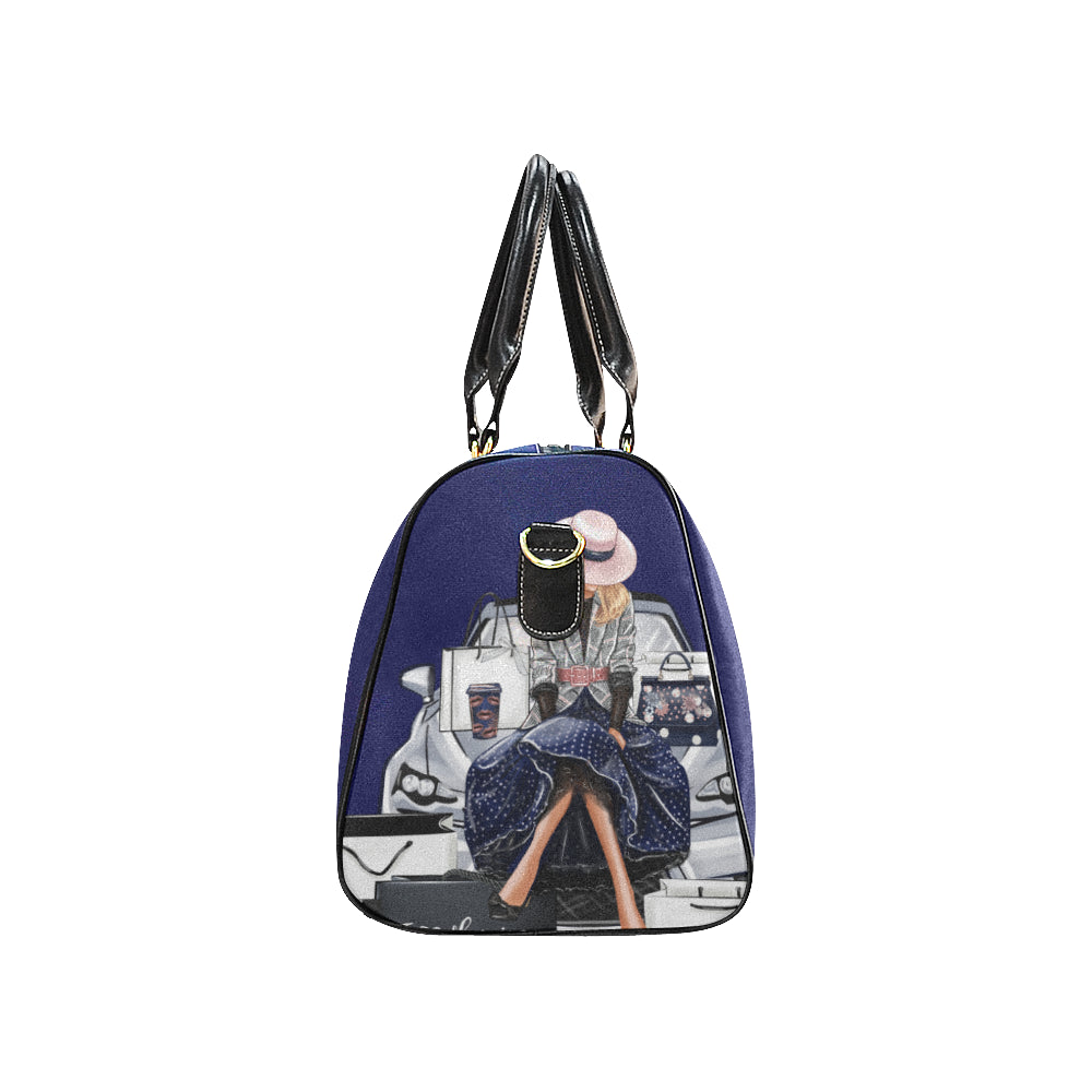 Shopping Travel Bag- Navy Blue