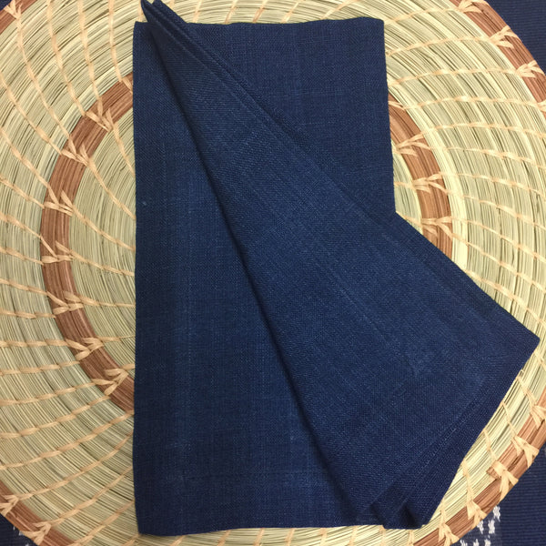 Two Handwoven Guatemalan White and Green Cotton Dish Towels