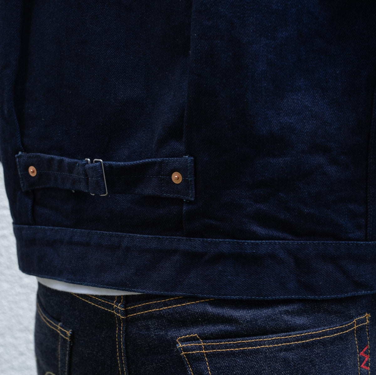 IHJ-140-IG - 19oz Selvedge Denim Type I Jacket - Indigo/Grey