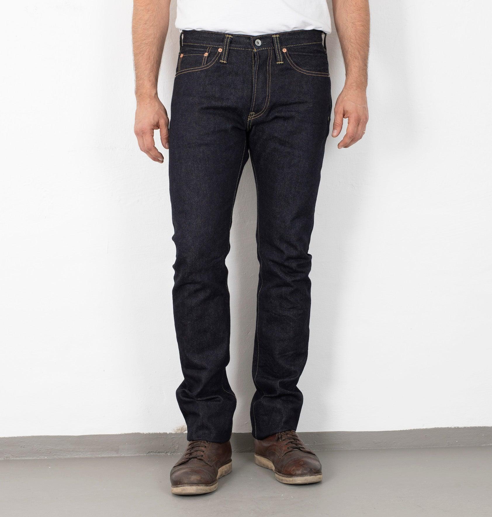 IH-555SBR-14 - 14oz Broken Twill Selvedge Denim Super Slim Cut Jeans - Indigo