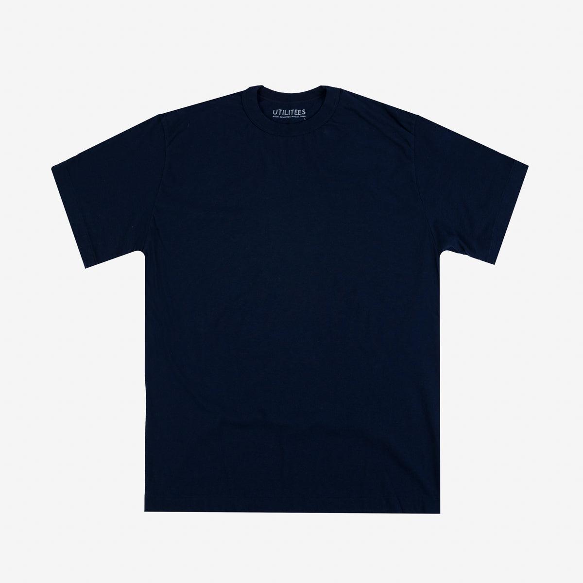 UTIL-NAV - UTILITEES - 5.5oz Loopwheel Crew Neck T-Shirt - Navy