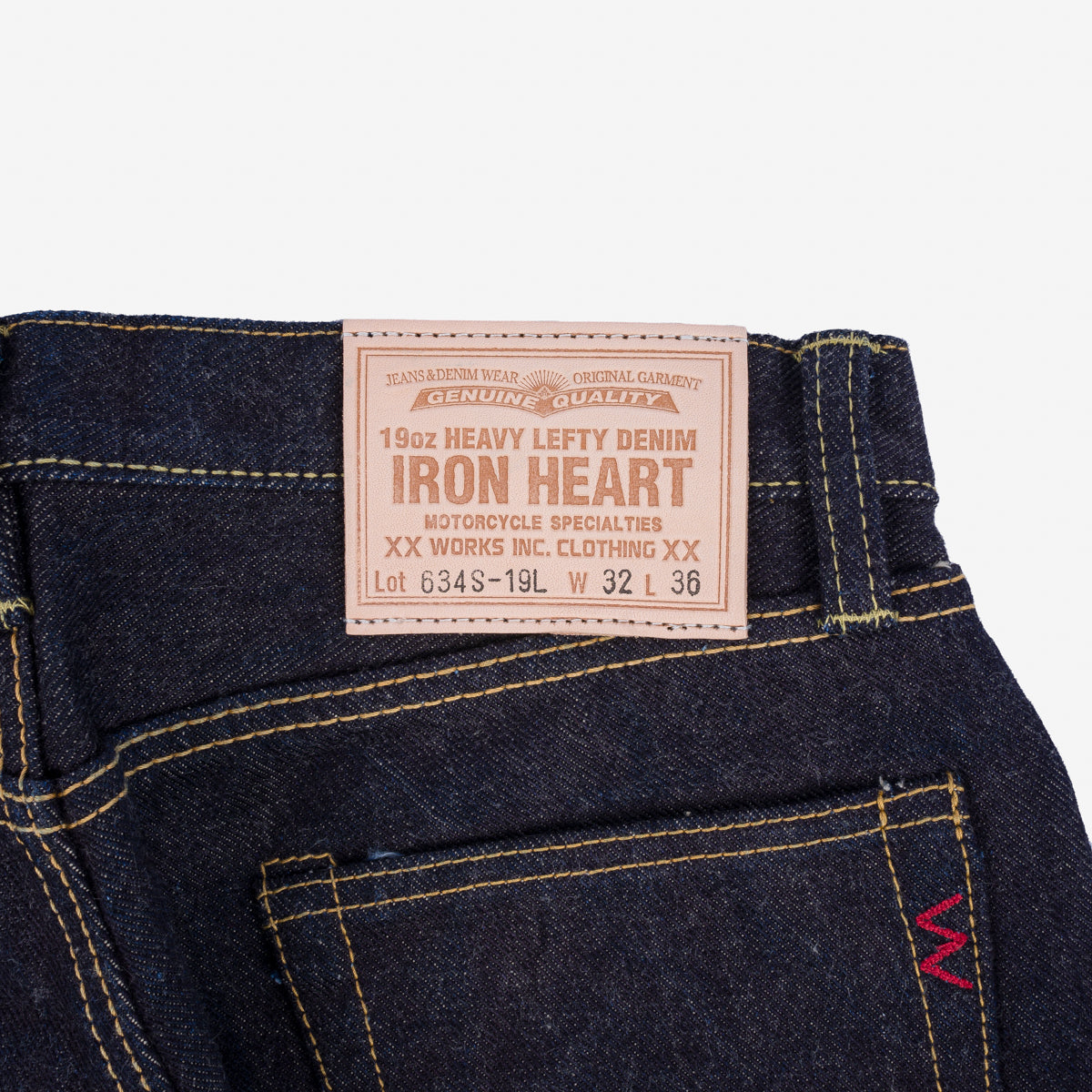 IH-634S-19L - 19oz Left Hand Twill Selvedge Denim Straight Cut Jeans - Indigo